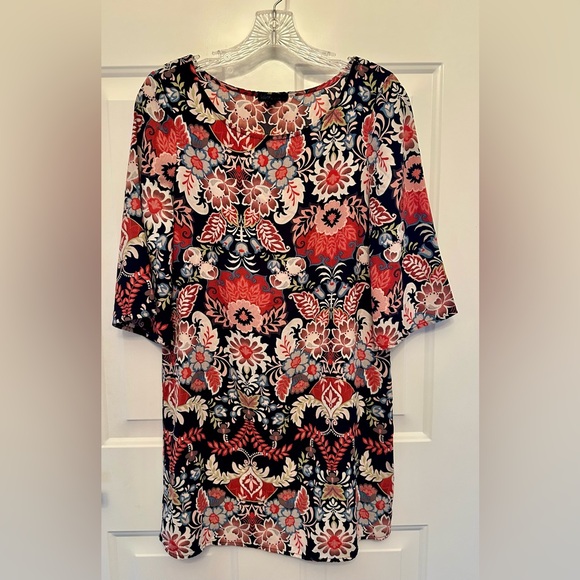 BeBop Floral Mini Dress Size Small – Boho Spring Pink/Blue/Multi - Picture 6 of 6